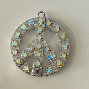 Crystal PEACE pendant